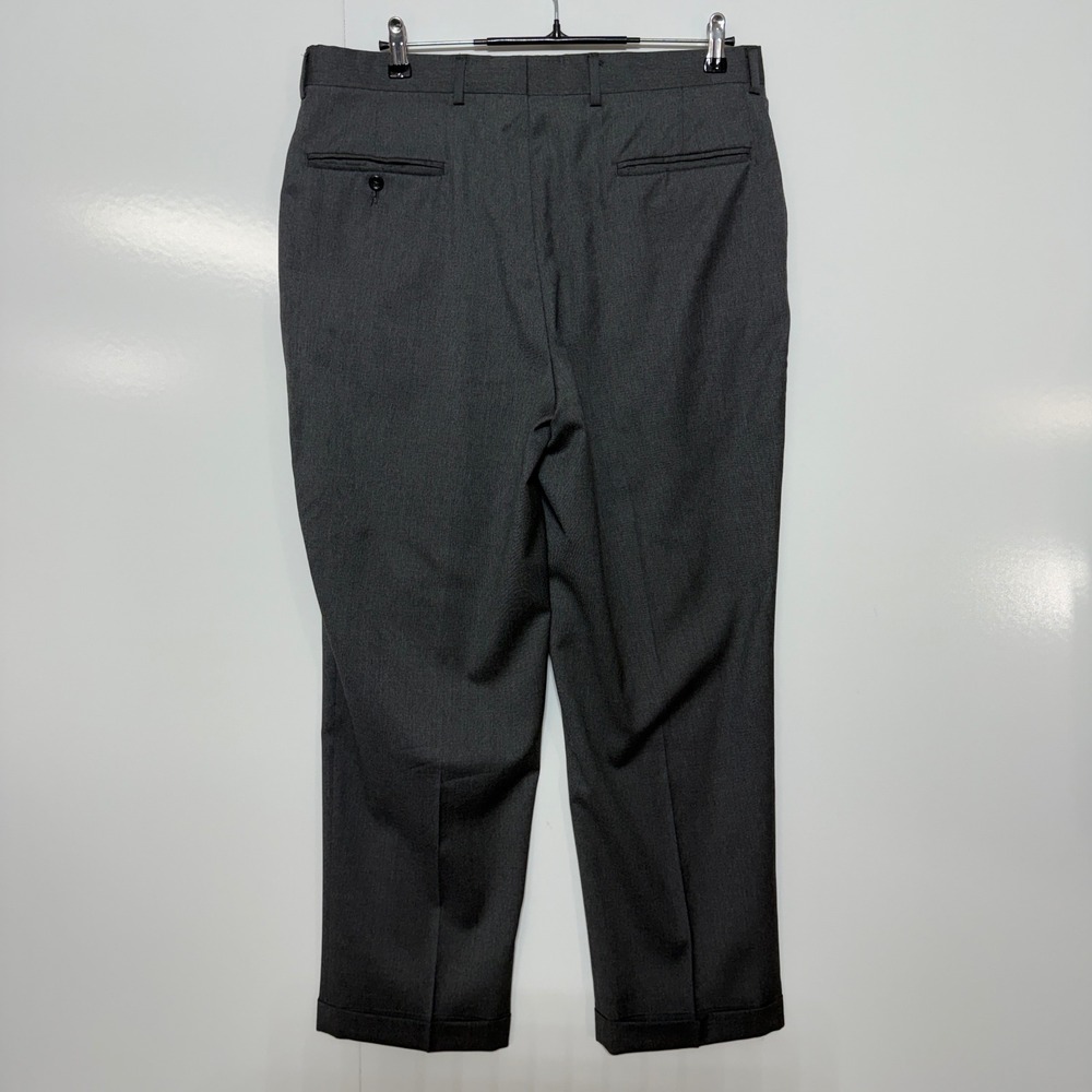 Jos.‎ A. Bank Dress Pants Mens 36x30 Grey Wool Signature Flat Front Cuffed - Picture 2 of 7